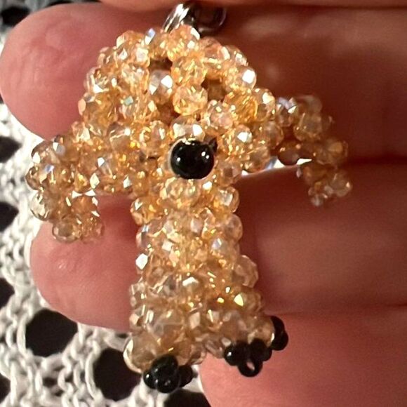 Crystal Dog Keychain Purse Charm - New without tags - Picture 4 of 6
